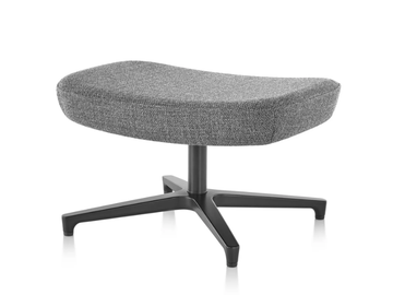 SAIBA - With 4-spoke base fabric footstool by Herman Miller - view 3